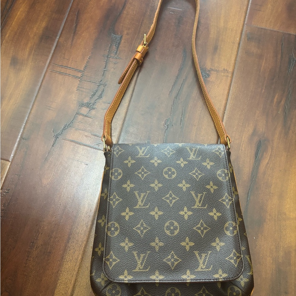 Louis Vuitton Brown and Tan Monogram Shoulder Bag Musette Salsa Short Strap